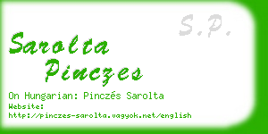 sarolta pinczes business card